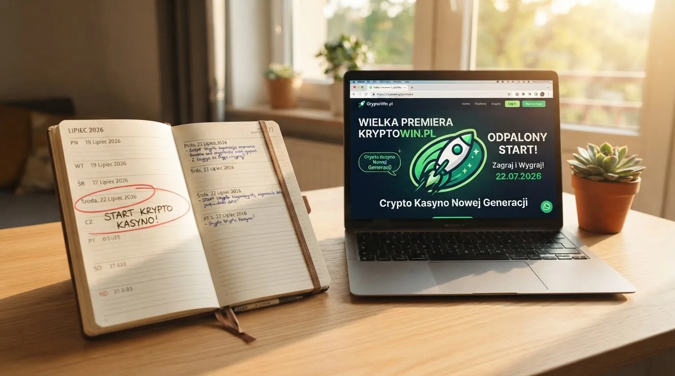 Kalendarz z zaznaczoną datą w 2026 roku obok ikony nowo otwartego serwisu na ekranie.